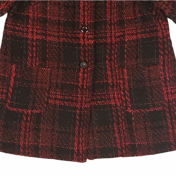 NWT Lane Bryant Black & Red Plaid Jacket - Picture 4 of 7